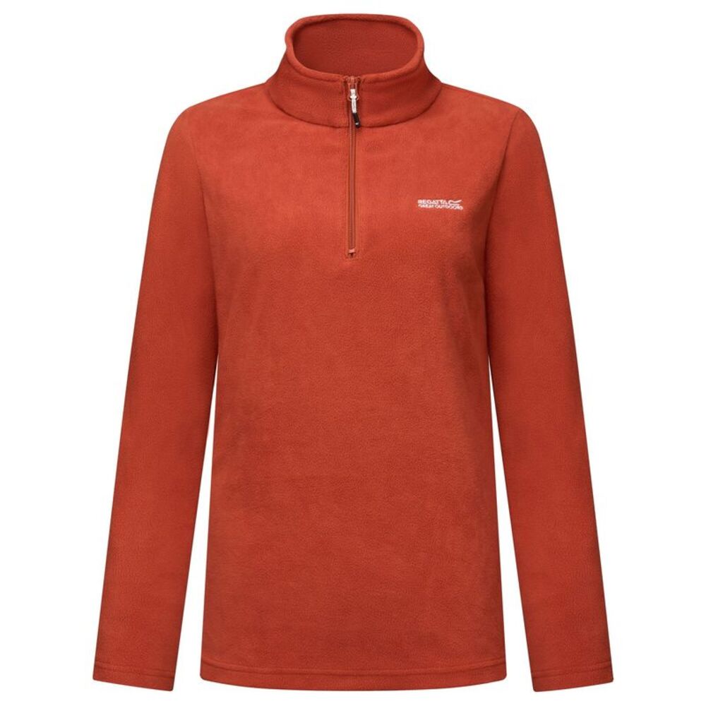 Regatta Great Outdoors Womens/Ladies Sweetheart 1/4 Zip Fleece Top / Brick